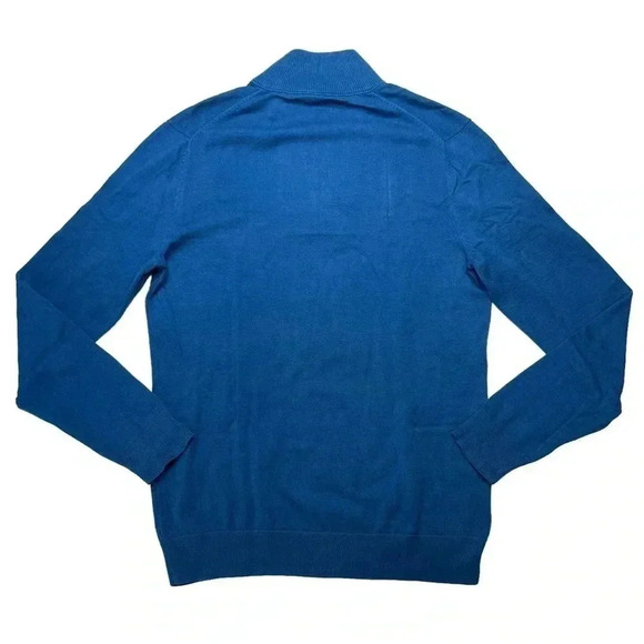 Alfani Novelty Table Acapulco Blue 1/4 Zip Mens Sweater - Picture 10 of 10